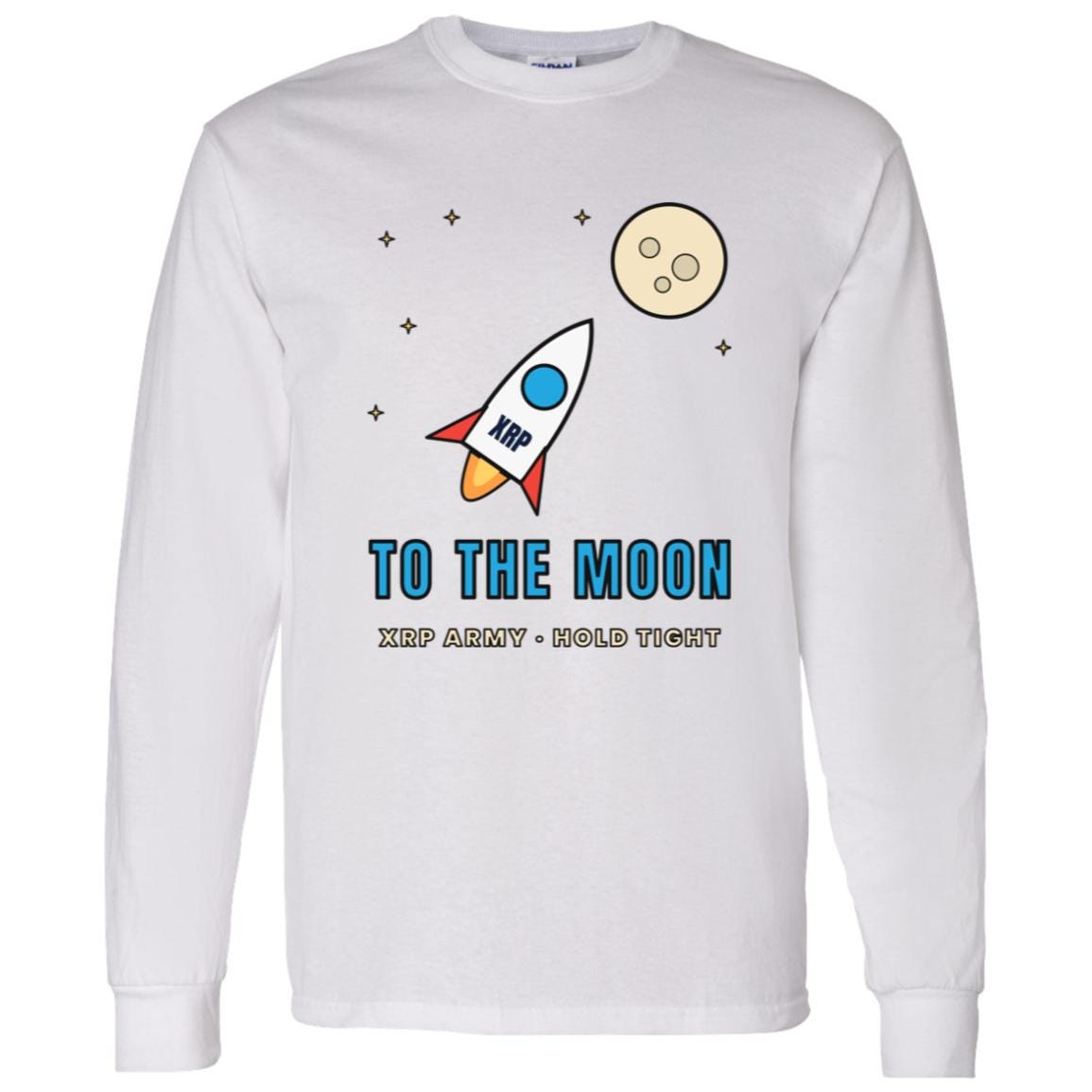 XRP To The Moon Long Sleeve Shirt, Army Tee, Rocket Crypto Shirt, Altcoin Holder Gift