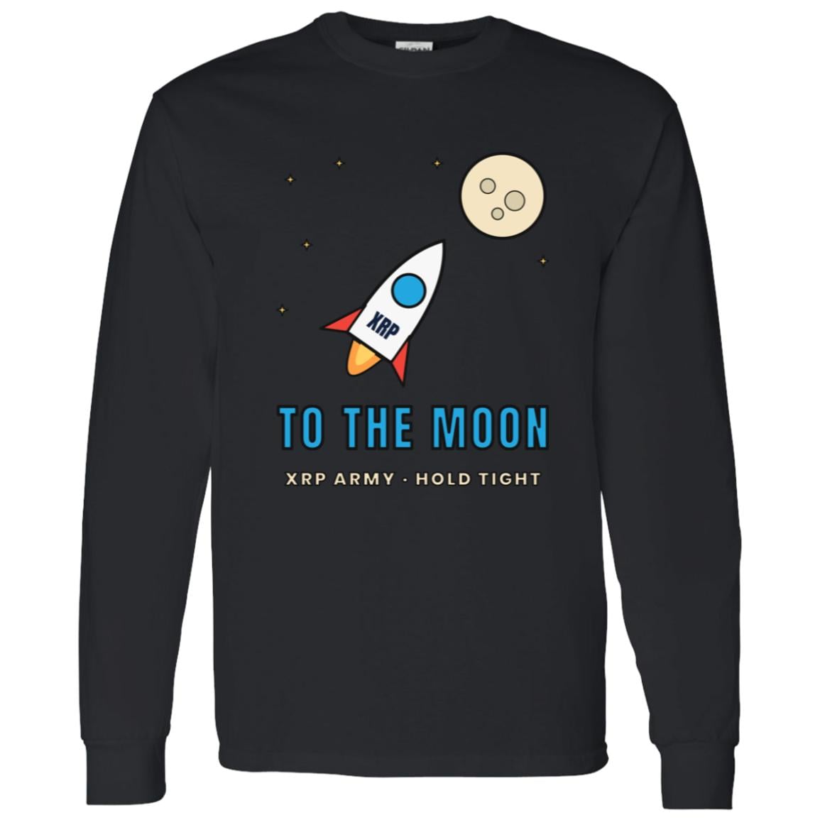 XRP To The Moon Long Sleeve Shirt, Army Tee, Rocket Crypto Shirt, Altcoin Holder Gift
