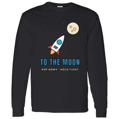 XRP To The Moon Long Sleeve Shirt, Army Tee, Rocket Crypto Shirt, Altcoin Holder Gift