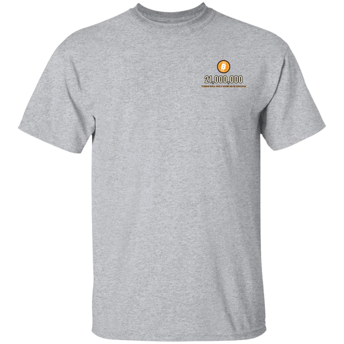 Bitcoin 21 Million Shirt, Minimalist Bitcoin T-Shirt, Small Chest BTC Tee, Crypto Gift For Men, Bitcoin Supply Shirt