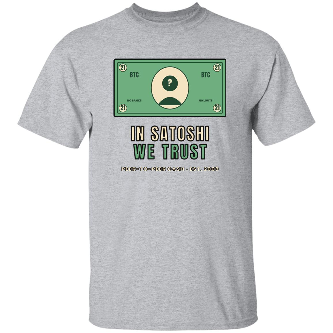 In Satoshi We Trust Shirt, Bitcoin Banknote T-Shirt, Funny Bitcoin Tee, Crypto Gift For Men, Satoshi Nakamoto Shirt