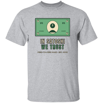 In Satoshi We Trust Shirt, Bitcoin Banknote T-Shirt, Funny Bitcoin Tee, Crypto Gift For Men, Satoshi Nakamoto Shirt