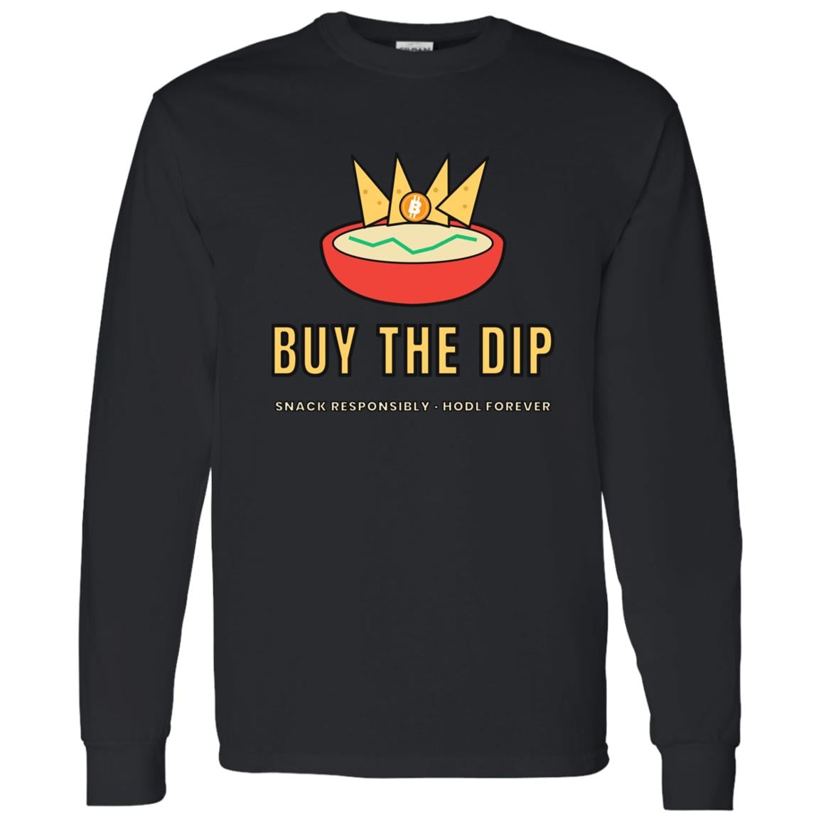 Buy The Dip Long Sleeve Shirt, Funny Bitcoin Tee, Chips And Dip Crypto Shirt, Crypto Trader Gift