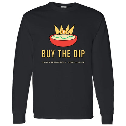 Buy The Dip Long Sleeve Shirt, Funny Bitcoin Tee, Chips And Dip Crypto Shirt, Crypto Trader Gift