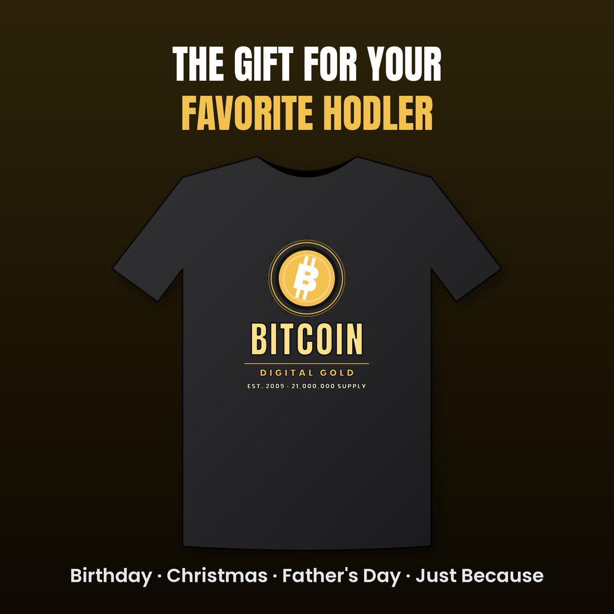 Gold Bitcoin Shirt, Digital Gold T-Shirt, Bitcoin Gift For Men, Crypto Investor Tee, BTC Shirt, Bitcoin Lover Gift