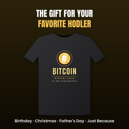 Gold Bitcoin Shirt, Digital Gold T-Shirt, Bitcoin Gift For Men, Crypto Investor Tee, BTC Shirt, Bitcoin Lover Gift