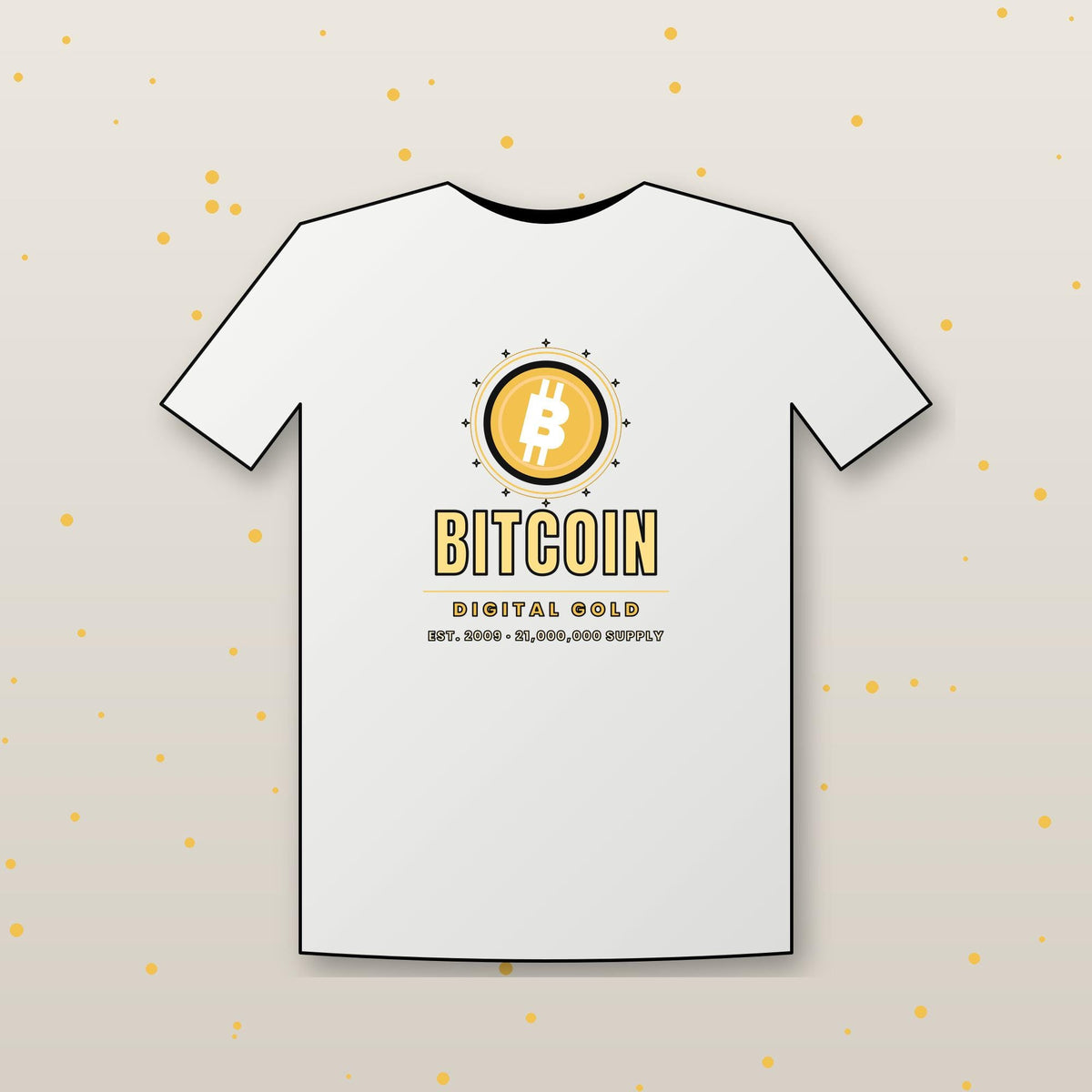 Gold Bitcoin Shirt, Digital Gold T-Shirt, Bitcoin Gift For Men, Crypto Investor Tee, BTC Shirt, Bitcoin Lover Gift