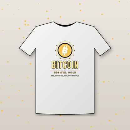 Gold Bitcoin Shirt, Digital Gold T-Shirt, Bitcoin Gift For Men, Crypto Investor Tee, BTC Shirt, Bitcoin Lover Gift
