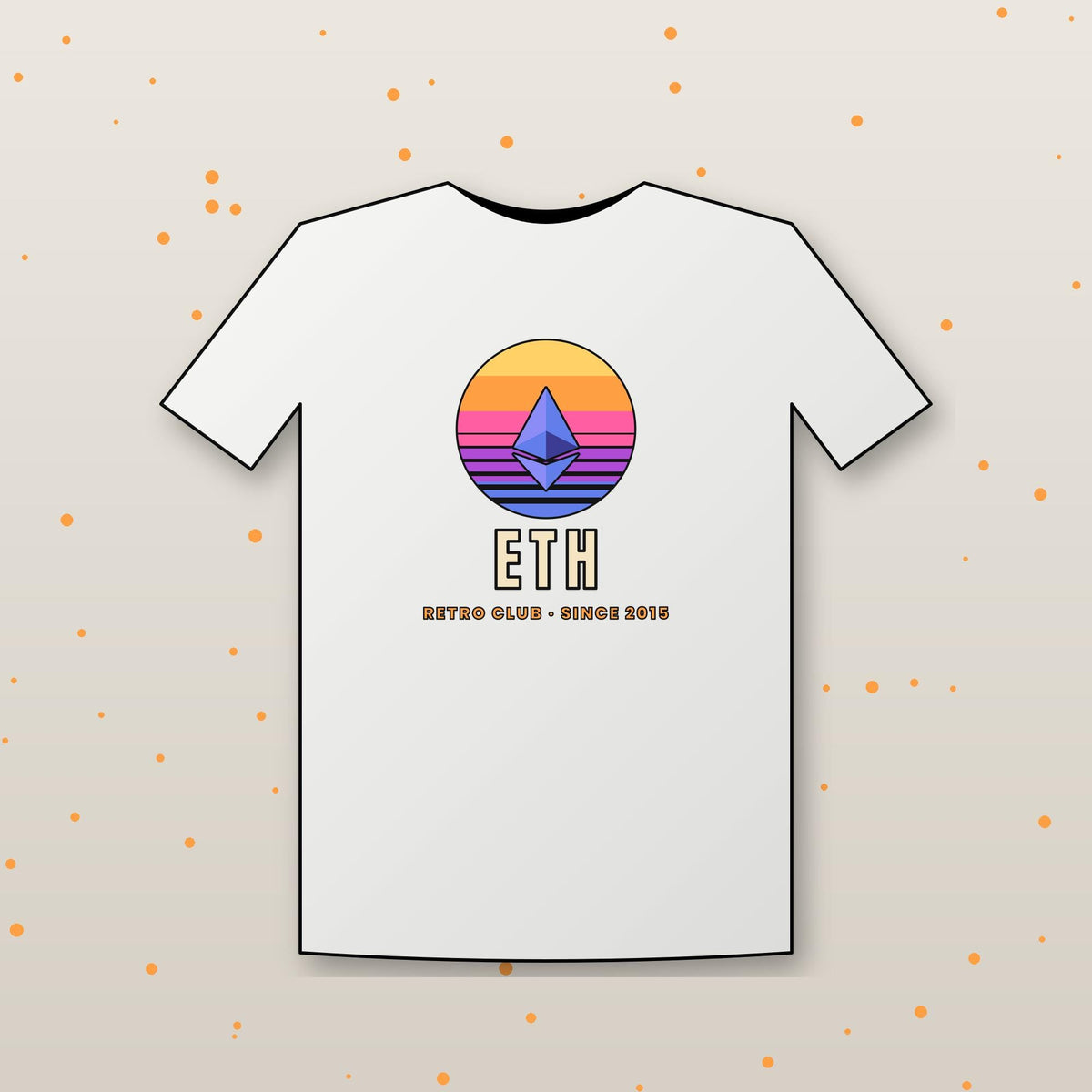 Ethereum Sunset Shirt, Retro ETH T-Shirt, Vintage Crypto Tee, Ethereum Gift, ETH Holder Gift, Crypto Investor Shirt