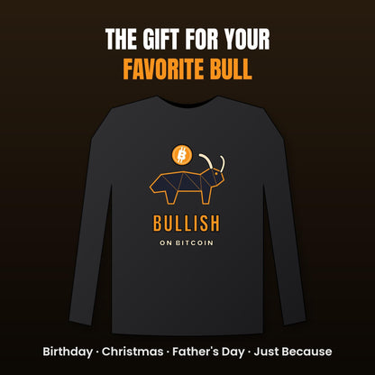 Bitcoin Bull Long Sleeve Shirt, Bullish On Bitcoin Tee, Crypto Bull Market Shirt, Crypto Trader Gift