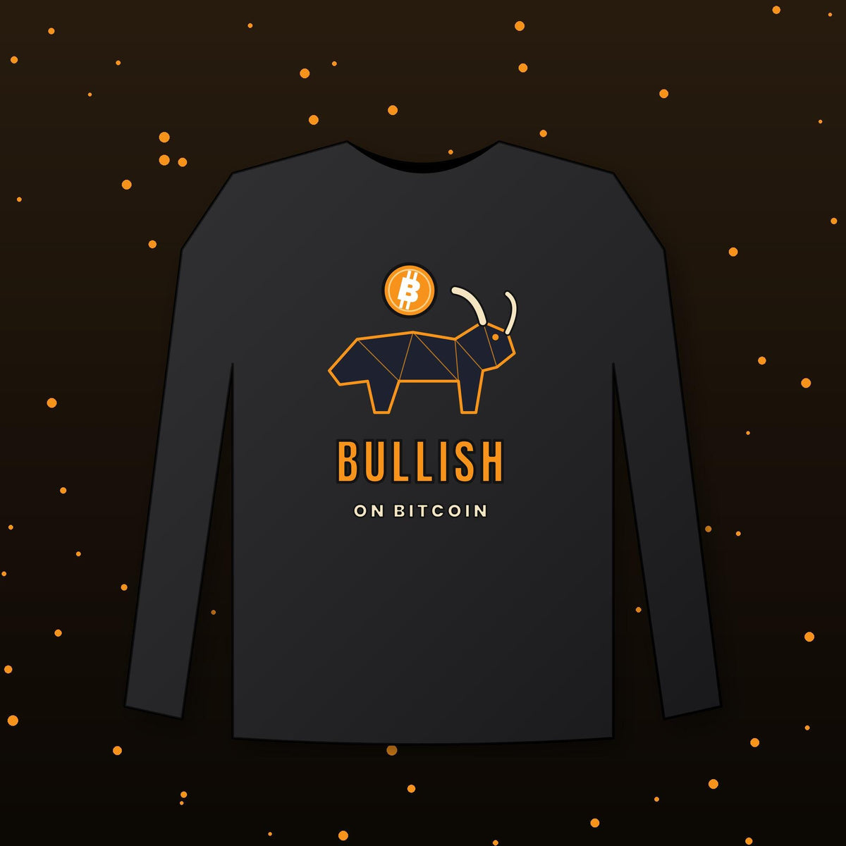 Bitcoin Bull Long Sleeve Shirt, Bullish On Bitcoin Tee, Crypto Bull Market Shirt, Crypto Trader Gift
