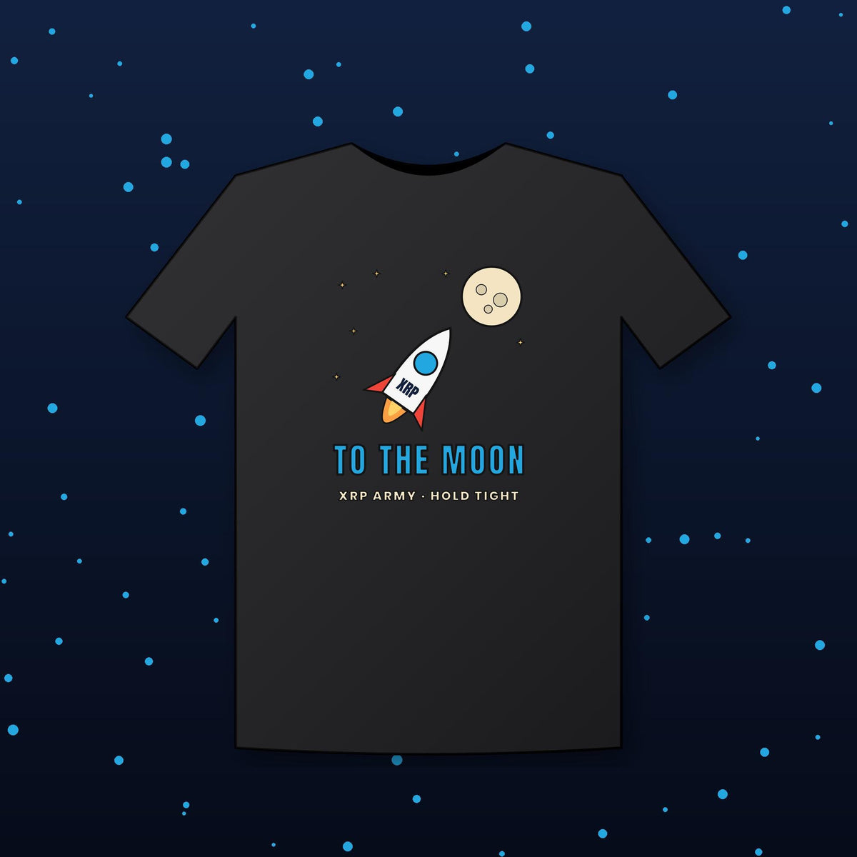 XRP To The Moon Shirt, Army T-Shirt, Rocket Crypto Tee, Altcoin Holder Gift, Crypto Investor Gift, Ripple Fan Shirt