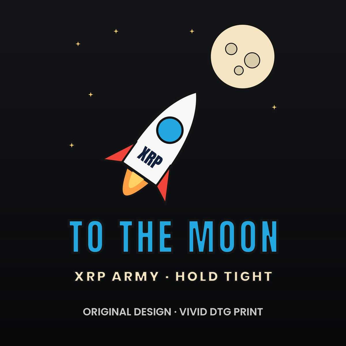 XRP To The Moon Long Sleeve Shirt, Army Tee, Rocket Crypto Shirt, Altcoin Holder Gift