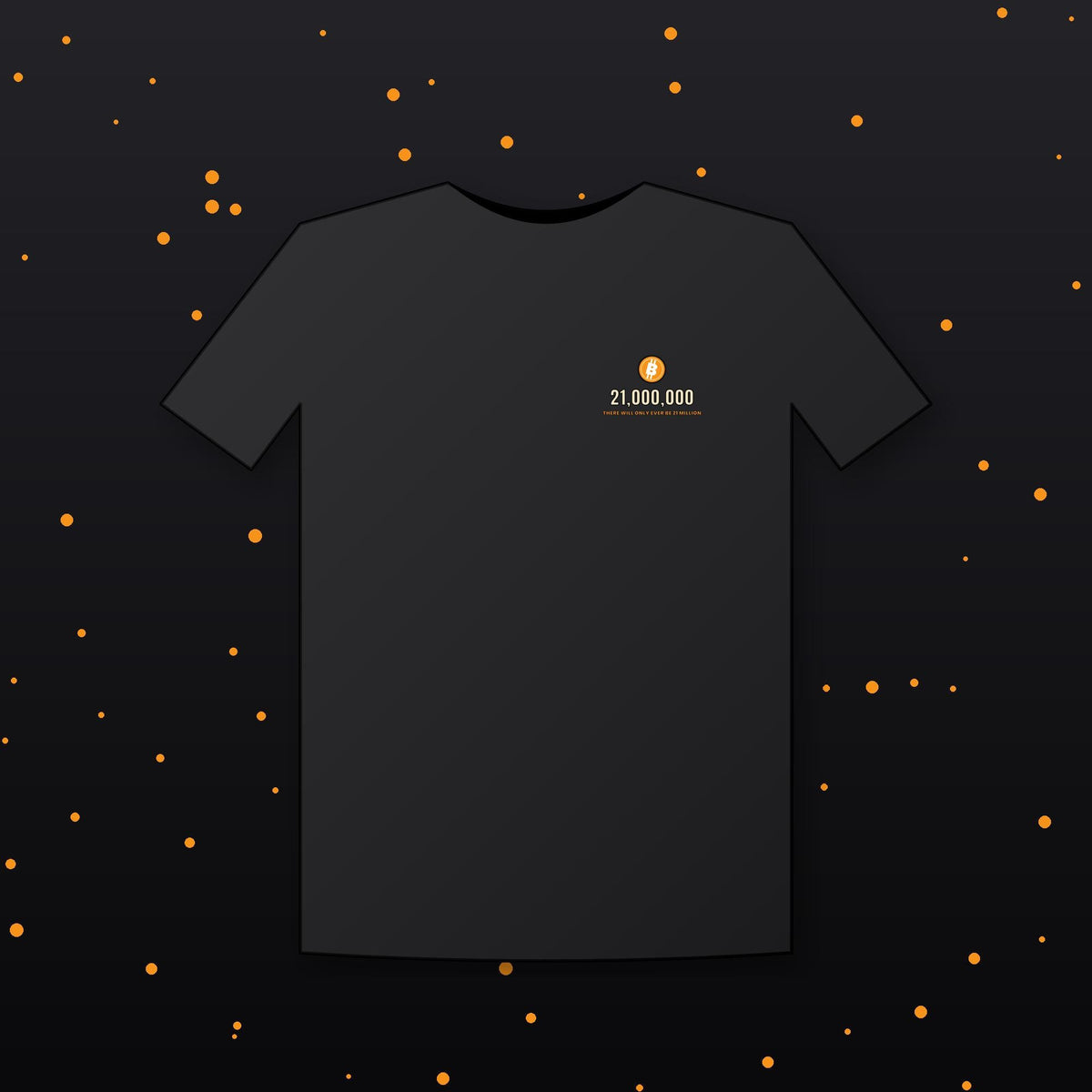 Bitcoin 21 Million Shirt, Minimalist Bitcoin T-Shirt, Small Chest BTC Tee, Crypto Gift For Men, Bitcoin Supply Shirt