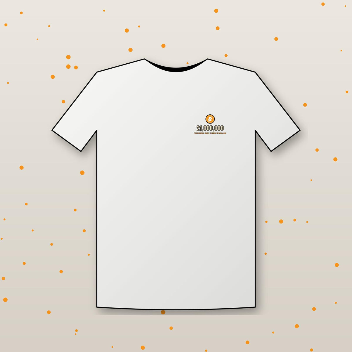 Bitcoin 21 Million Shirt, Minimalist Bitcoin T-Shirt, Small Chest BTC Tee, Crypto Gift For Men, Bitcoin Supply Shirt