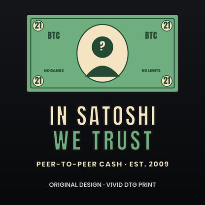 In Satoshi We Trust Shirt, Bitcoin Banknote T-Shirt, Funny Bitcoin Tee, Crypto Gift For Men, Satoshi Nakamoto Shirt